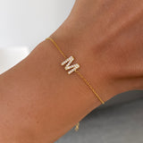 925 Silver | Custom Stone Letter Bracelet