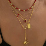 925 Silver | Genuine Red Coral Natural Stone Necklace