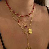 925 Silver | PHEAR Custom Colorful Stone Flaming Heart Necklace