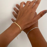 925 Silver | Unisex Flat Chain Bracelet