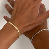 925 Silver | Unisex Flat Chain Bracelet