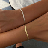 925 Silver | Unisex Flat Chain Bracelet