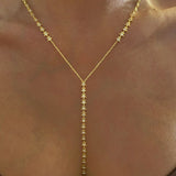 925 Silver | Star Pendant Y Chain Necklace with Stones