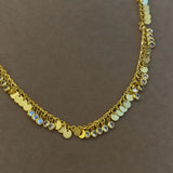 925 Silver | White Stone Detail Scaled Chain Necklace