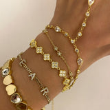 925 Silver | Full Stone Clover Bracelet