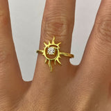 925 Silver | White Zircon Sun Ring
