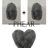 925 Silver | Custom Heart Bracelet with Two Fingerprints