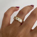 925 Silver | Tennis Baguette Ring