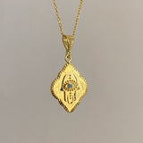 925 Silver | Hamsa Necklace with Turquoise Stone Detail