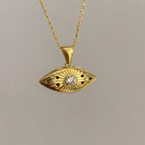 925 Silver | Eye Necklace with White Stone