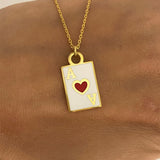 925 Silver | Enamel Ace of Cups Necklace