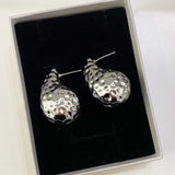 Brass | Patterned Teardrop Earrings