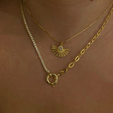 925 Silver | Half-Chain Thick Nautical Tennis Necklace
