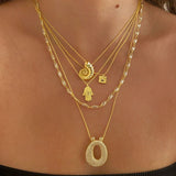 925 Silver | Minimal Square Pendant Eye Necklace