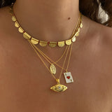 925 Silver | Eye Necklace with White Stone