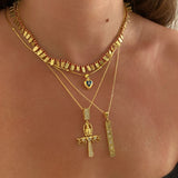 Bronze | Handmade Sequin Ethnic Necklace