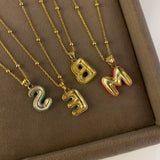 925 Silver | Custom Colorful Permanent Enamel Letter Necklace