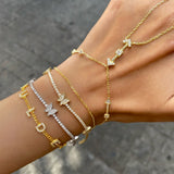 925 Silver | Triple Butterfly Tennis Bracelet