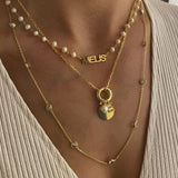 925 Silver | Nautical Necklace with Custom Letter and Pearl Charm