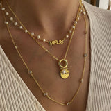 925 Silver | Nautical Necklace with Custom Letter and Pearl Charm