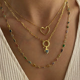 925 Silver | Heart Evil Eye Nautical Necklace