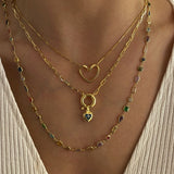 925 Silver | Heart Evil Eye Nautical Necklace