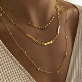 925 Silver | Eye Necklace with Clover Detail