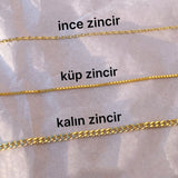 925 Silver | Unisex Custom Letter Key Necklace (Model-1, 3 Chain Options)