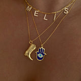 925 Silver | 3D Cowboy Boot Necklace