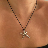 925 Silver | String Starfish Necklace