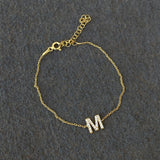 925 Silver | Custom Stone Letter Bracelet