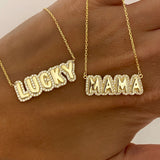 925 Silver | Personalized Bubble Necklace with Stones