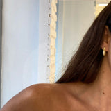 925 Silver | Half-Stone Lock Earrings