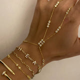 925 Silver | Triple Round Stone Hand Chain