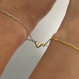 925 Silver | Magnetic Heart Couple Bracelets