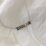 925 Silver | Roman Numeral Date Necklace
