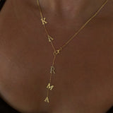 925 Silver | Custom Engraved Y Necklace with Curb Chain