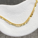 925 Silver | White Stone Detail Scaled Chain Necklace
