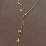 925 Silver | Custom Engraved Y Necklace with Curb Chain