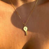 925 Silver | Unisex Custom Letter Key Necklace (Model-2, 3 Chain Options)