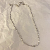 925 Silver | Chain with White Baguette Stones