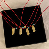 925 Silver | Custom Red String Lucky Necklace