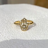 925 Silver | Minimal Hamsa Ring