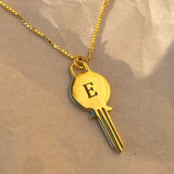 925 Silver | Unisex Custom Letter Key Necklace (Model-2, 3 Chain Options)