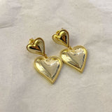 925 Silver | Double Heart Earrings