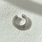 925 Silver | Half-Stone Hoop Ear Cuff