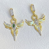 925 Silver | Large Phoenix Necklace with Stones (Model 1)