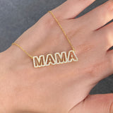 925 Silver | Custom Hollow Letter Necklace with Stone Detailing