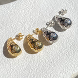 925 Silver | Teardrop Earrings with Stone Detailing