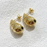 925 Silver | Teardrop Earrings with Stone Detailing